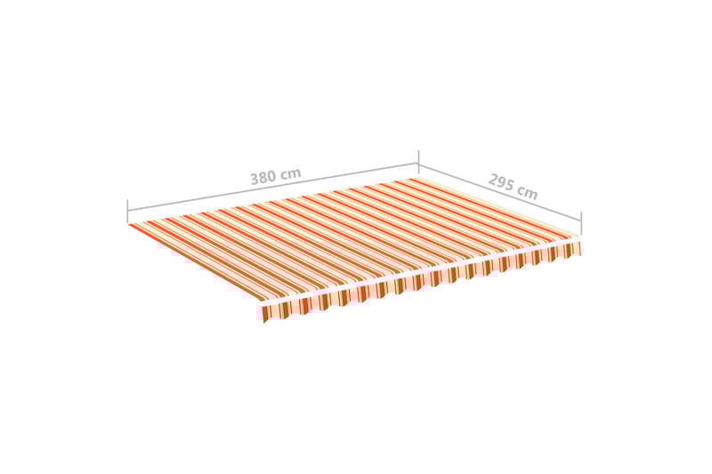 Markisväv gul och orange 4x3 m - Gul - Utemöbler - Solskydd - Markiser - Markisväv & markistyg