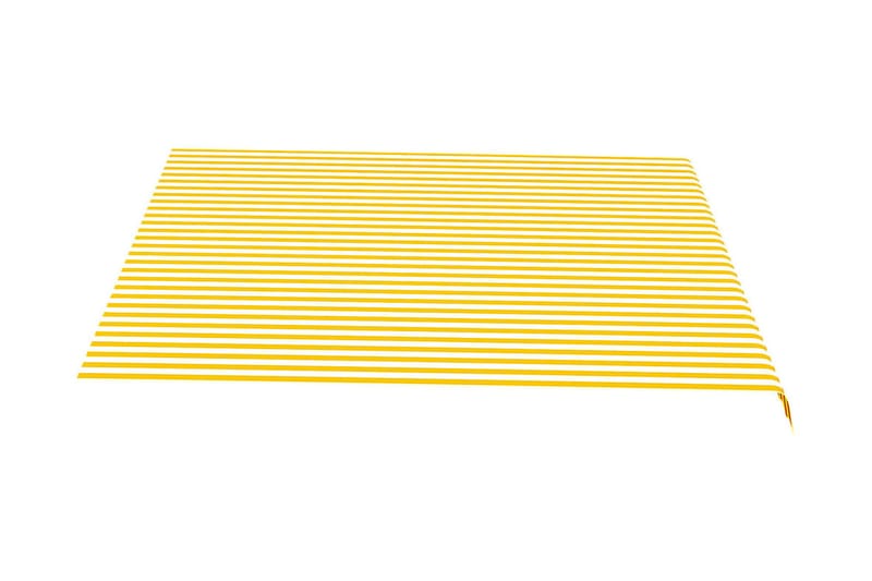 Markisväv gul och vit 4x3,5 m - Gul - Markisväv & markistyg