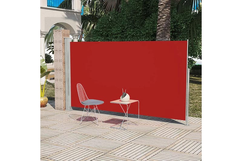 Sidomarkis för uteplats 160x300 cm röd - Röd - Utemöbler - Solskydd - Markiser - Sidomarkis