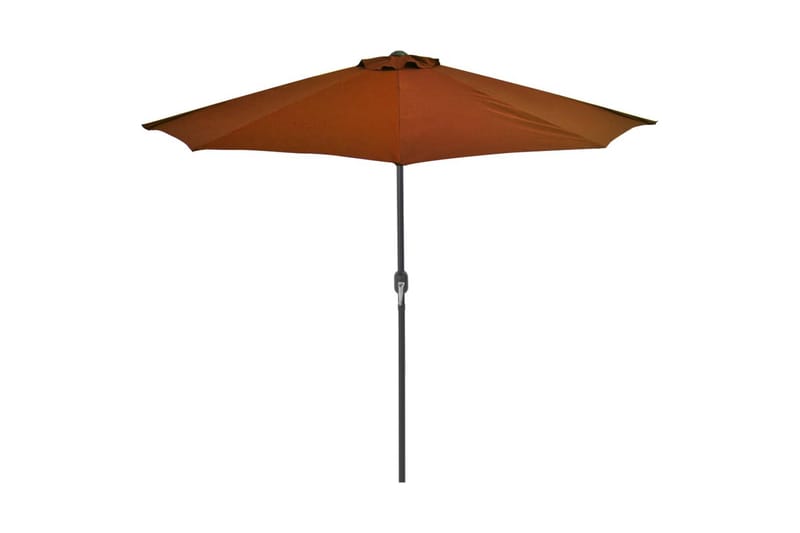 Balkongparasoll aluminiumstång terrakotta 270x135x245 cm hal - Brun - Utemöbler - Solskydd - Parasoll - Balkongparasoll