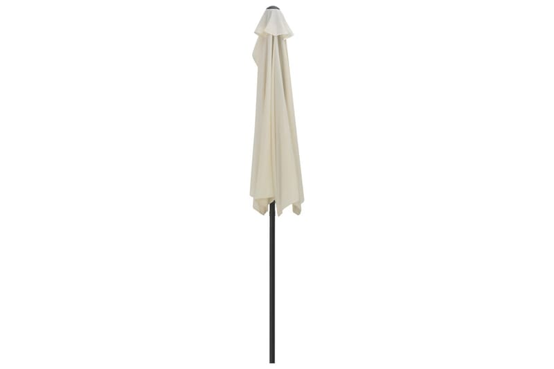 Balkongparasoll med aluminiumstolpe sand 270x135 cm halvrunt - Beige - Utemöbler - Solskydd - Parasoll - Balkongparasoll