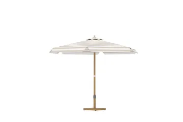 Parasoll Cerox 270 cm Utomhus - vit, randig - Utemöbler - Solskydd - Parasoll - Balkongparasoll