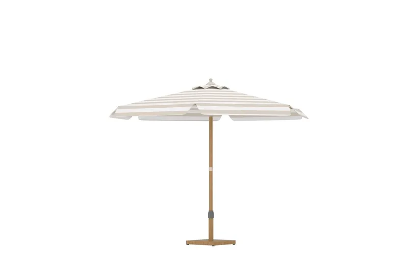 Parasoll Cerox 270 cm Utomhus - vit, randig - Utemöbler - Solskydd - Parasoll - Balkongparasoll
