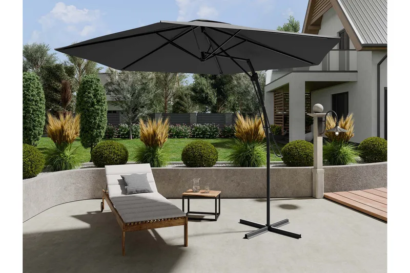 Brambleton Parasoll 3m - Grå - Utemöbler - Solskydd - Parasoll - Hängparasoll