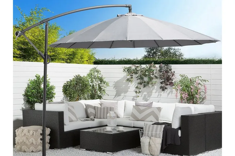 Calabria Ii Parasoll 235 cm - Grå - Utemöbler - Solskydd - Parasoll - Hängparasoll