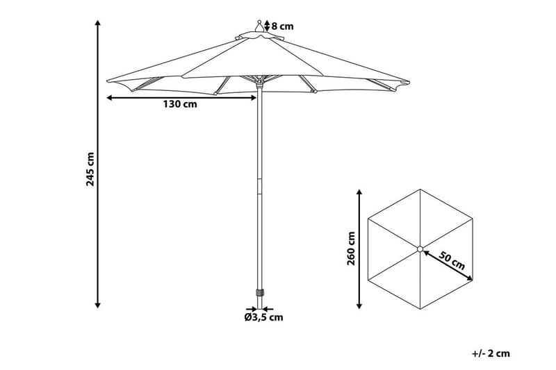 FERENTILLO Parasoll 245 cm - Utemöbler - Solskydd - Parasoll
