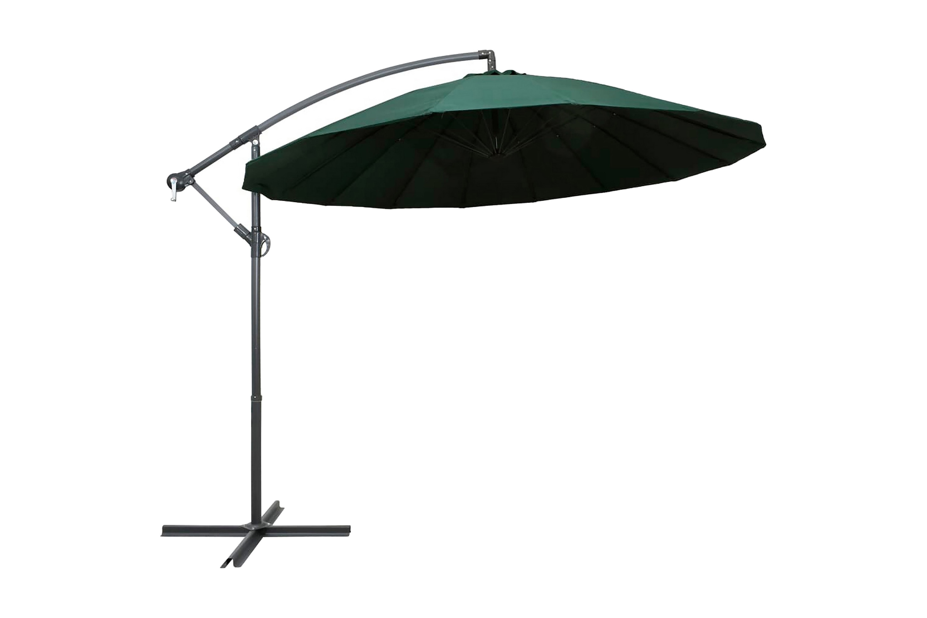 Hängande parasoll grön 3 m aluminiumstång – Grön
