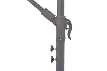 Frihängande parasoll med aluminiumstång 350 cm svart - Svart - Utemöbler - Solskydd - Parasoll - Hängparasoll