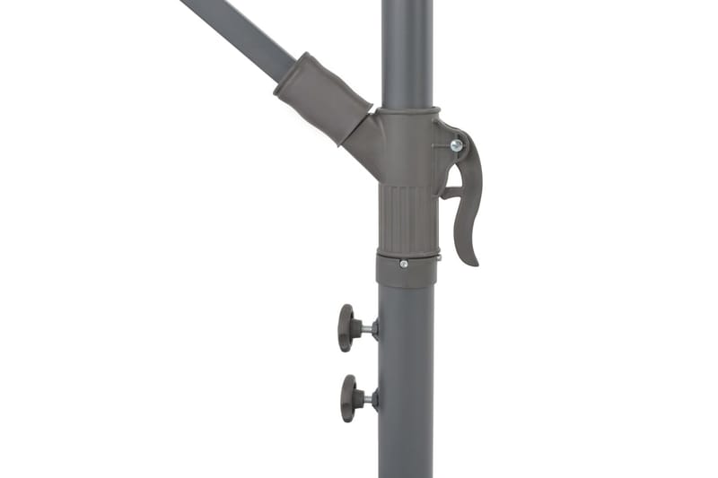 Frihängande parasoll med aluminiumstång 350 cm svart - Svart - Utemöbler - Solskydd - Parasoll - Hängparasoll