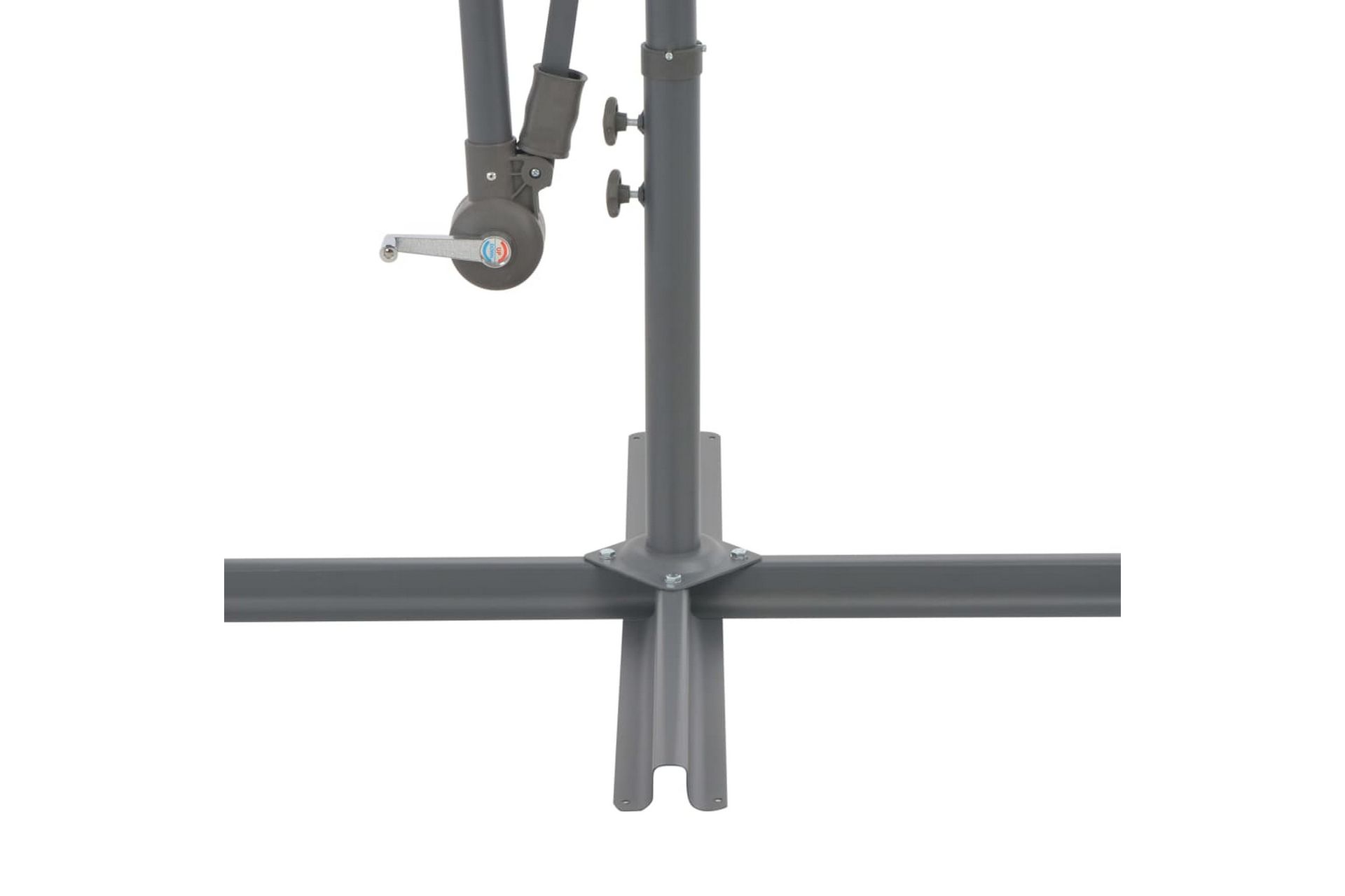 Frihängande parasoll med aluminiumstång 350 cm svart - Svart - Utemöbler - Solskydd - Parasoll - Hängparasoll