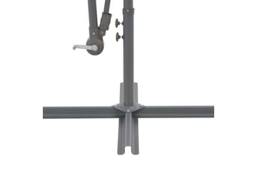 Frihängande parasoll med aluminiumstång 350 cm svart - Svart - Utemöbler - Solskydd - Parasoll - Hängparasoll