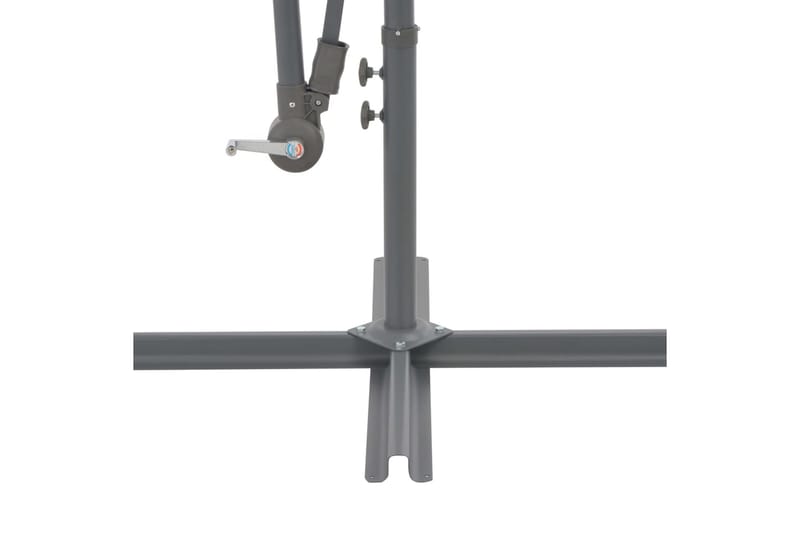 Frihängande parasoll med aluminiumstång 350 cm svart - Svart - Utemöbler - Solskydd - Parasoll - Hängparasoll