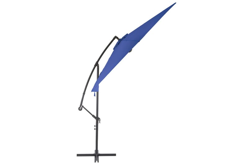 Frihängande parasoll med aluminiumstång 300 cm blå - Blå - Hängparasoll