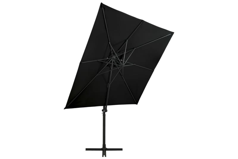 Frihängande parasoll med ventilation 250x250 cm svart - Svart - Utemöbler - Solskydd - Parasoll - Hängparasoll