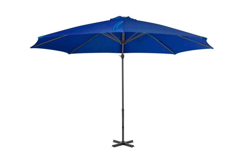 Frihängande parasoll med aluminiumstång azurblå 300 cm - Azurblå - Hängparasoll
