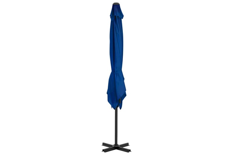 Frihängande parasoll med aluminiumstång azurblå 250x250 cm - Azurblå - Utemöbler - Solskydd - Parasoll - Hängparasoll