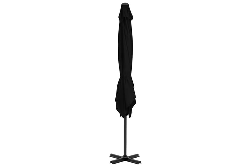 Frihängande parasoll med aluminiumstång svart 250x250 cm - Svart - Utemöbler - Solskydd - Parasoll - Hängparasoll