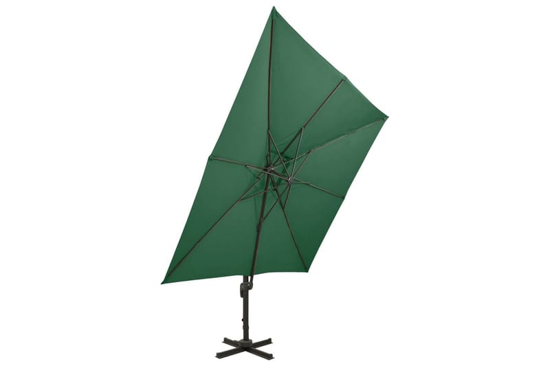 Frihängande parasoll med ventilation 300x300 cm grön - Grön - Utemöbler - Solskydd - Parasoll - Hängparasoll
