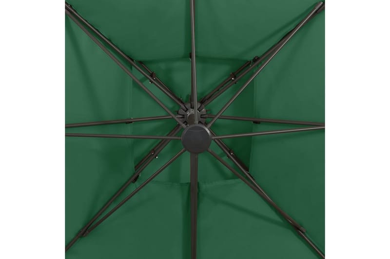 Frihängande parasoll med ventilation 300x300 cm grön - Grön - Utemöbler - Solskydd - Parasoll - Hängparasoll