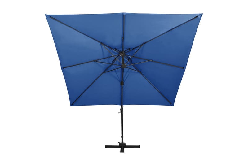 Frihängande parasoll med ventilation 300x300 cm azurblå - Blå - Utemöbler - Solskydd - Parasoll - Hängparasoll