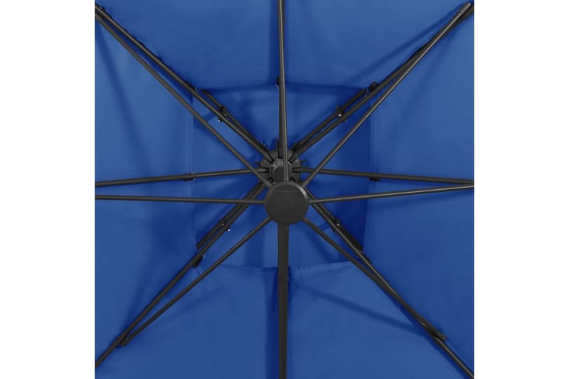 Frihängande parasoll med ventilation 300x300 cm azurblå - Blå - Utemöbler - Solskydd - Parasoll - Hängparasoll