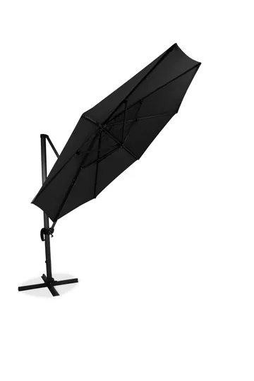 Hillerstorp Sidewinder Hängparasoll XL 350cm - Svart - Utemöbler - Solskydd - Parasoll - Hängparasoll