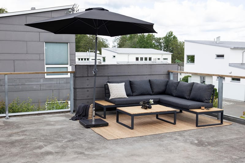 Leeds Parasoll 300 cm Svart - Venture Home - Utemöbler - Solskydd - Parasoll