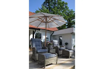 Lyon Parasoll 300 cm Olefin Offwhite - Fritab - Utemöbler - Solskydd - Parasoll - Strandparasoll