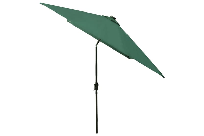 Parasoll med LED och stålstång 2x3 m grön - Grön - Utemöbler - Solskydd - Parasoll