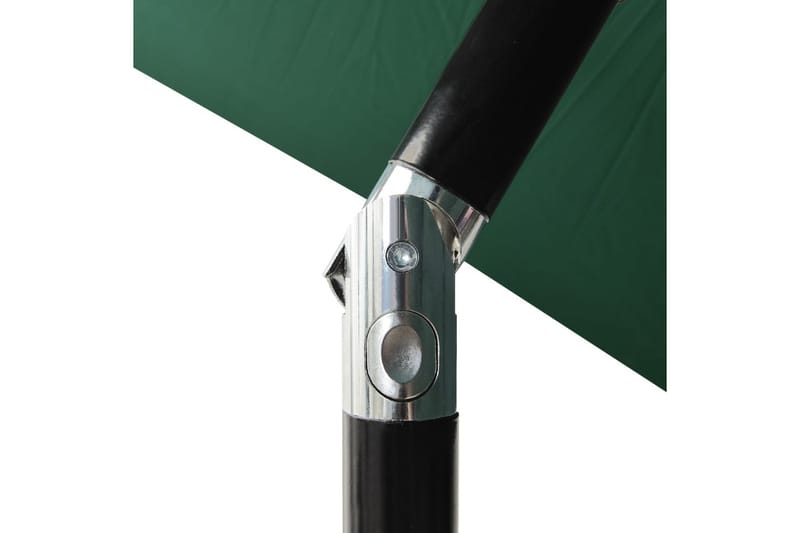 Parasoll med LED och stålstång 2x3 m grön - Grön - Parasoll
