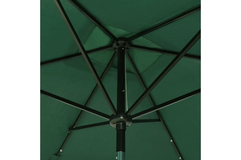 Parasoll med LED och stålstång 2x3 m grön - Grön - Parasoll