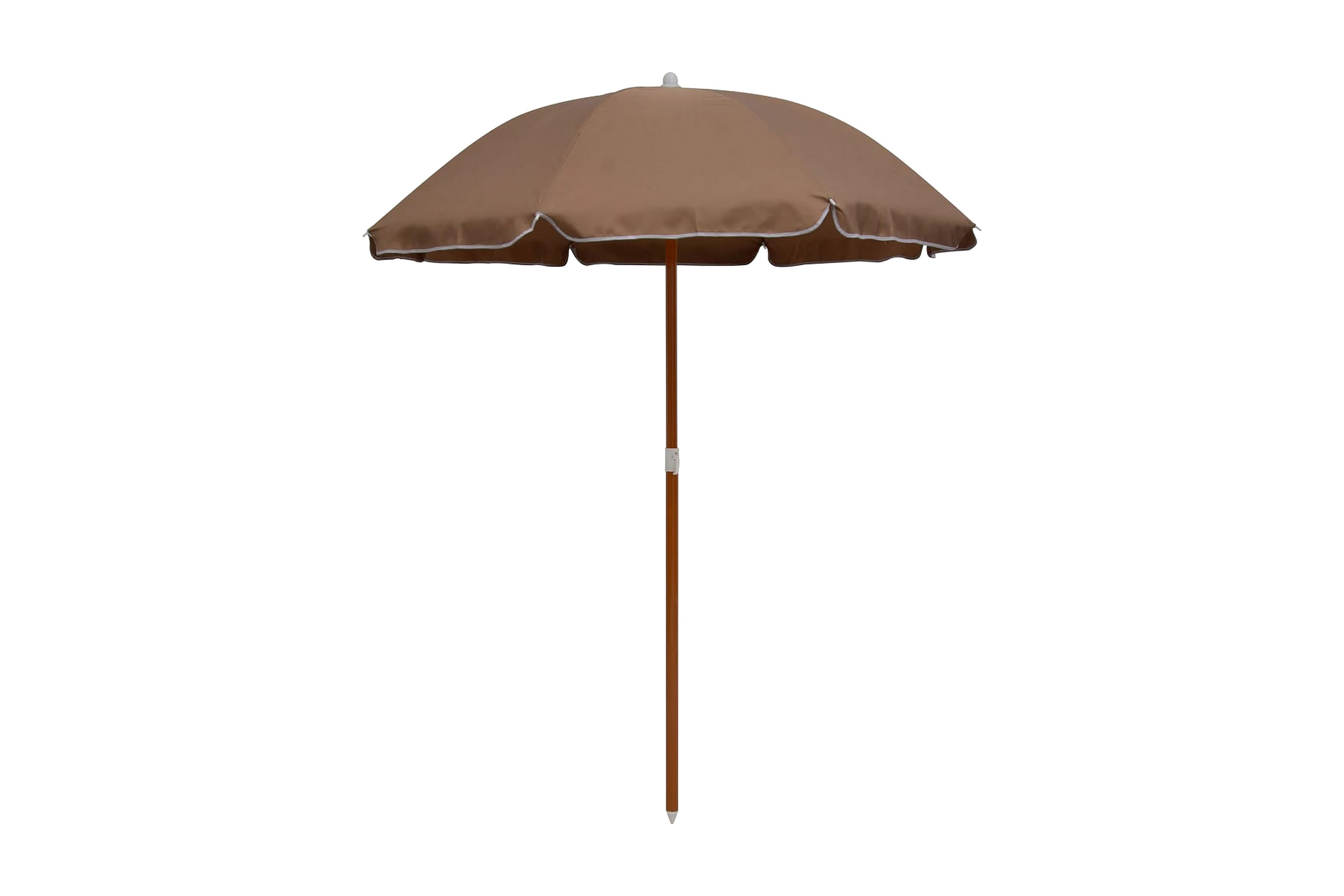Parasoll med stålstång 180 cm taupe – Brun