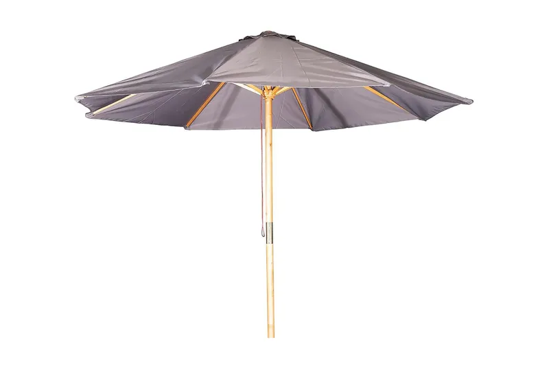 Naxos Parasoll Rund Ø300 cm Svart/Natur - Venture Home - Utemöbler - Solskydd - Parasoll