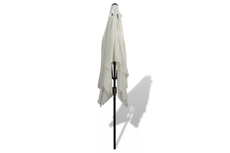 Parasoll 200x300 cm sandvit rektangulär - Vit - Utemöbler - Solskydd - Parasoll