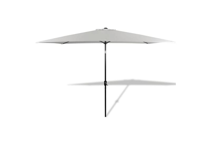 Parasoll 200x300 cm sandvit rektangulär - Vit - Utemöbler - Solskydd - Parasoll