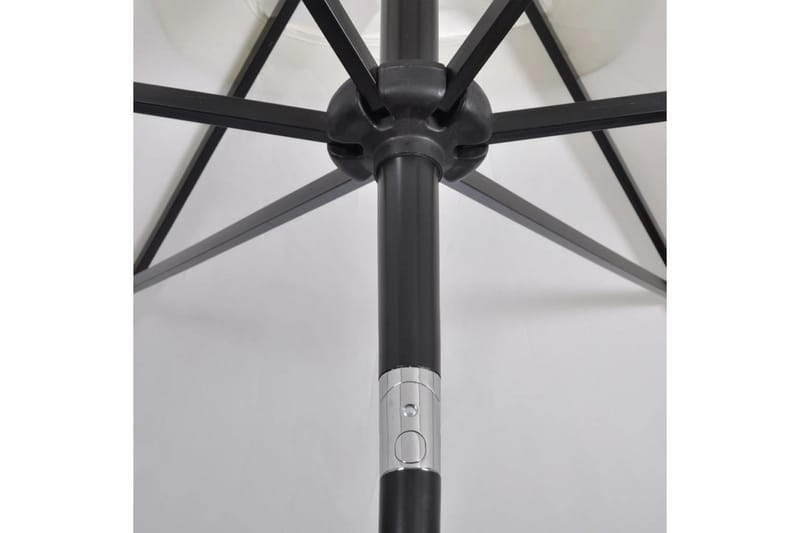 Parasoll 200x300 cm sandvit rektangulär - Vit - Utemöbler - Solskydd - Parasoll