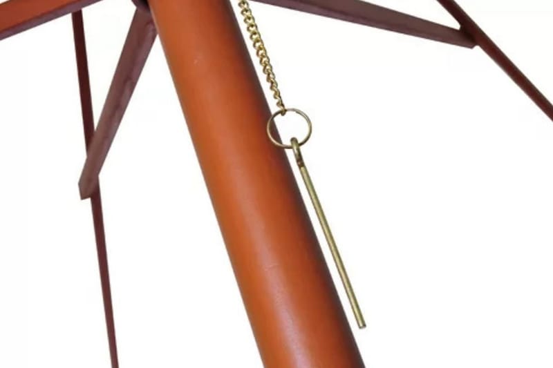 Parasoll 300x258 cm Sandvit - Vit - Utemöbler - Solskydd - Parasoll