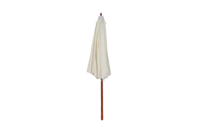 Parasoll 300x258 cm Sandvit - Vit - Utemöbler - Solskydd - Parasoll