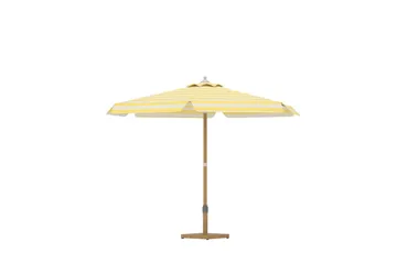 Parasoll Cerox 270 cm Utomhus - gul och vit, randig - Utemöbler - Solskydd - Parasoll - Balkongparasoll