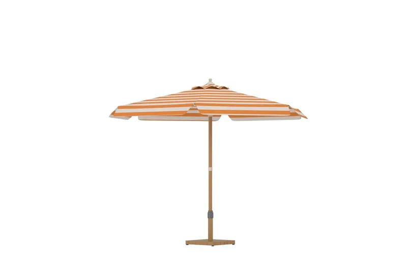 Parasoll Cerox 270 cm Utomhus - peach och vit, randig - Utemöbler - Solskydd - Parasoll - Balkongparasoll