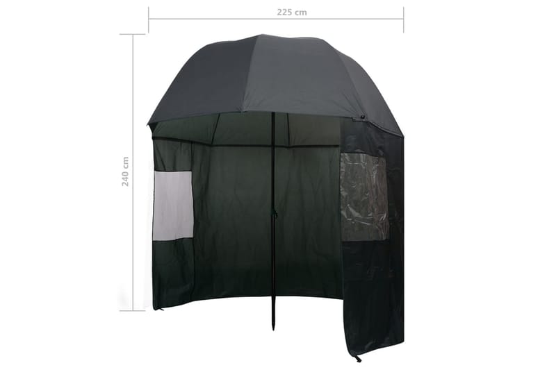 Parasoll för fiske grön 300x240 cm - Grön - Utemöbler - Solskydd - Parasoll