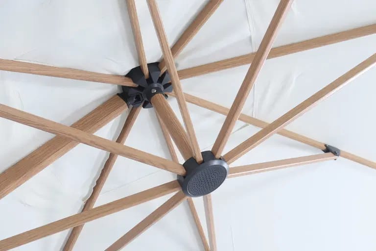 Parasoll för utomhusbruk Rio de-luxe parasoll Ø 3 m - beige - Utemöbler - Solskydd - Parasoll - Hängparasoll