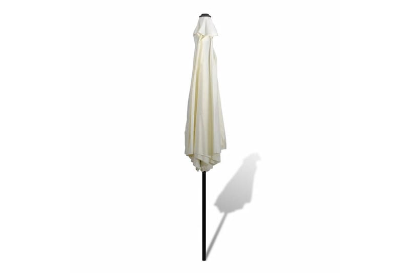 Parasoll sandvit stål 3 meter - Vit - Utemöbler - Solskydd - Parasoll
