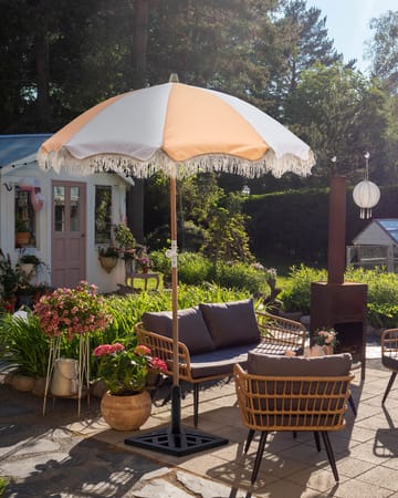 Parasoll utomhus 155 cm Mondello - vit/orange - Utemöbler - Solskydd - Parasoll - Strandparasoll
