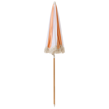 Parasoll utomhus 155 cm Mondello - vit/orange - Utemöbler - Solskydd - Parasoll - Strandparasoll