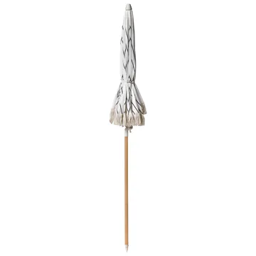 Parasoll utomhus 155 cm Mondello - vit/svart - Utemöbler - Solskydd - Parasoll - Strandparasoll