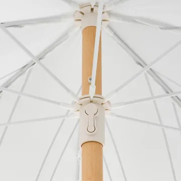 Parasoll utomhus 155 cm Mondello - vit/svart - Utemöbler - Solskydd - Parasoll - Strandparasoll