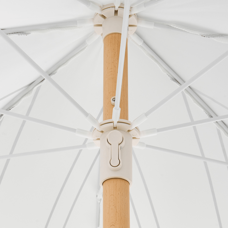 Parasoll utomhus 155 cm Mondello - vit/svart - Utemöbler - Solskydd - Parasoll - Strandparasoll