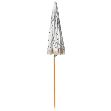 Parasoll utomhus 155 cm Mondello - vit/svart - Utemöbler - Solskydd - Parasoll - Strandparasoll