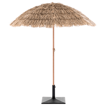 Parasoll utomhus 175 cm Civetta - naturlig/brun - Utemöbler - Solskydd - Parasoll - Balkongparasoll